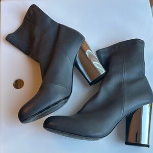 Opening Ceremony Gray Boots with Silver Heel